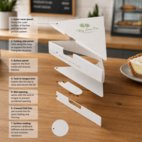 Boîte d'emballage triangulaire en carton blanc personnalisée pour pizza et tarte au citron vert