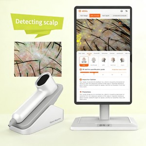 Analyseur de peau et de cuir chevelu AI 2 en 1, détecteur de sébum des follicules pileux, appareil de diagnostic de bureau LCD pour la maison, le salon et la clinique - Product Image 1