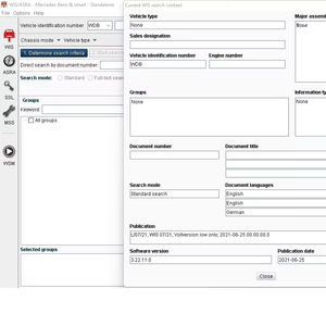 Merc-edes WIS ASRA <span class=keywords><strong>NET</strong></span> 2021,10 Manual de reparación, mantenimiento, datos básicos, diagramas de cableado para Mercedes-Benz (automóviles, autobuses, camiones) - Product Image 1