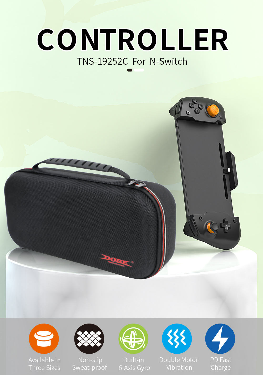 DOBE Factory Original Plug-in Wireless Controller Gamepad for