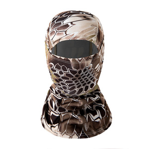 Topi masker wajah Ski kustom 3 lubang masker Ski wajah penuh topi musim dingin tudung Balaclava topi Beanie topi taktis hangat USA - Product Image 2