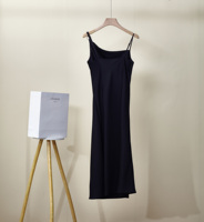 Robe de soirée sexy en satin de soie respirante, dos nu, longueur genoux, pour femmes, taille unique, silhouette droite