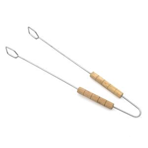 Spiedini <span class=keywords><strong>per</strong></span> <span class=keywords><strong>Barbecue</strong></span> in acciaio inossidabile con manici in legno <span class=keywords><strong>pinze</strong></span> <span class=keywords><strong>per</strong></span> cibo <span class=keywords><strong>pinze</strong></span> tre pezzi di strumenti <span class=keywords><strong>per</strong></span> <span class=keywords><strong>Barbecue</strong></span> all'aperto - Product Image 5