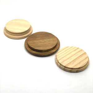 Tapas de madera para vasos, tapas redondas reutilizables de pino para vasos XL26 - Product Image 5