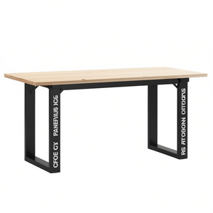 Patas de Muebles de Acero en Forma de O, 31.5x15.7x16.9 Pulgadas, Base Resistente para Mesa de Centro Industrial - Product Image 1