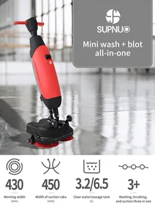 Hoge Kwaliteit SBN-MINI Supnuo Elektrische Industriële Commerciële Vloer Scrubber Droger Machine Mini Vloer Scrubber