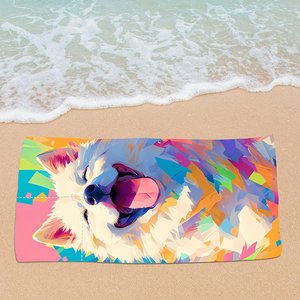 Serviette de plage pliable 2 en 1 convertible avec poche de rangement, serviette de bain de voyage pliable avec <span class=keywords><strong>sac</strong></span> inté<span class=keywords><strong>gr</strong></span>é - Product Image 3