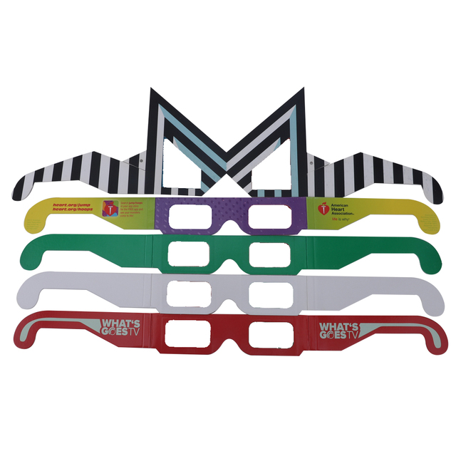 Promotional Gift Paper Diffraction Glasses Love Heart Firework Glasses for Holiday Lights