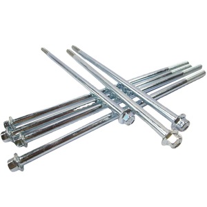 M8*220 สกรูหัวหกเหลี่ยมเหล็กคาร์บอนชุบสังกะสี อะไหล่เครื่องกำเนิดไฟฟ้าดีเซล/เบนซิน 80 มม. สกรูกันสนิมและป้องกันการหลุดลุ่ย - Product Image 3