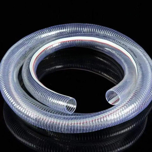 Vente chaude Transparent PVC fil d'acier renforcé tuyau d'aspiration économique décharge d'eau de source équipement de machines industrielles - Product Image 5