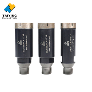 Brocas de diamante para perforación en húmedo TAIYING CDR-024 de 6 mm, rosca 5/8-11, acabado en óxido negro, para perforar azulejos de cerámica, porcelana y <span class=keywords><strong>Dekton</strong></span>. - Product Image 4