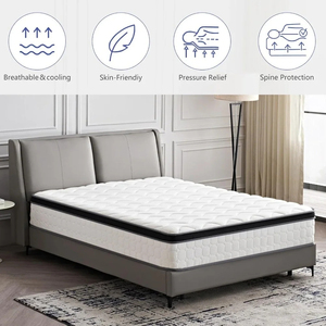 Matelas en mousse compressée taille Queen 30 cm d'épaisseur Écologique Faible MOQ 1 pièce Chine Guangzhou Foshan Meubles Hôtel Villa - Product Image 2