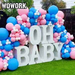 WOWORK 2026 Vendita all'Ingrosso di Grandi Lettere Metalliche 3D per Decorazioni di Matrimoni, Compleanni di Bambini, Eventi, Scritta '<span class=keywords><strong>Oh</strong></span> <span class=keywords><strong>Baby</strong></span>' - Product Image 1