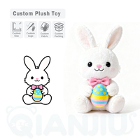 Poupée en peluche lapin avec logo personnalisé fabricant de jouets en peluche jouets en peluche faire vous propre conception mascotte en peluche lapin de Pâques jouet
