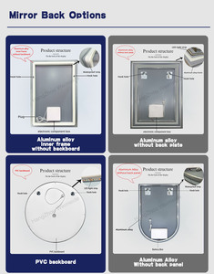 Specchio da Bagno Rettangolare Decorativo con Retroilluminazione per Hotel, Antiappannamento, da Appendere, con Interruttore Touch Sensor - Product Image 6
