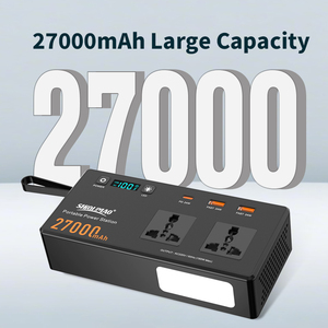 Station d'alimentation portable pour le camping en plein air, type C, USB, charge rapide, LED d'urgence, batterie 150W, onduleur, alimentation - Product Image 4