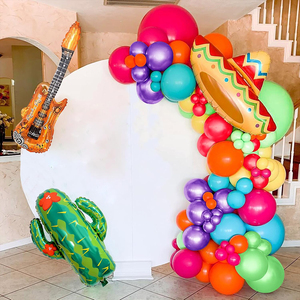 Kit d'arche de guirlande de ballons Fiesta mexicaine, ballons cactus, <span class=keywords><strong>sombrero</strong></span>, guitare pour Taco Twosday, carnaval, Cinco de Mayo, fournitures de fête - Product Image 3
