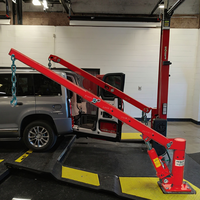 Grue d'atelier en acier certifiée CE 1000 LBS avec flèche réglable et palan à moteur à chaîne pour le démontage de moteurs en garage