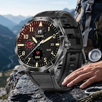 Montre connectée Android DA03 étanche IP68 en acier TFT avec détection d'altitude/pression barométrique, écran 1,85'', appels Bluetooth, réponse aux appels, fonctions sportives