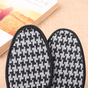 Semelles intérieures en chanvre à carreaux noirs et blancs, 4 pièces, désodorisantes, respirantes, pour adultes, été, hiver, printemps, automne - Product Image 3