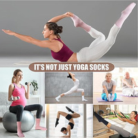 Nouvelles chaussettes de yoga à volants personnalisées pour femmes, chaussettes de fitness Pilates respirantes en tricot avec imprimé numérique antidérapant