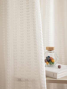<span class=keywords><strong>Rideau</strong></span> en tulle tissé blanc beige avec perles et corde, translucide, occultant, en lin gaze, style moderne, pour salon, chambre à coucher, tissu de <span class=keywords><strong>rideau</strong></span> - Product Image 3
