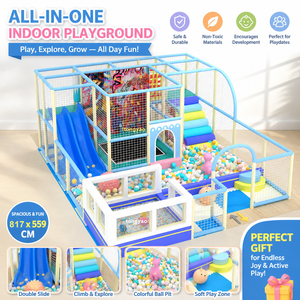 CE Certified Aluminum Galvanized Steel Toddler <b>Indoor</b> Playground <b>Slide</b> Swing Set 500kg Capacity for Kindergarten <b>Indoor</b> - Product Image 1