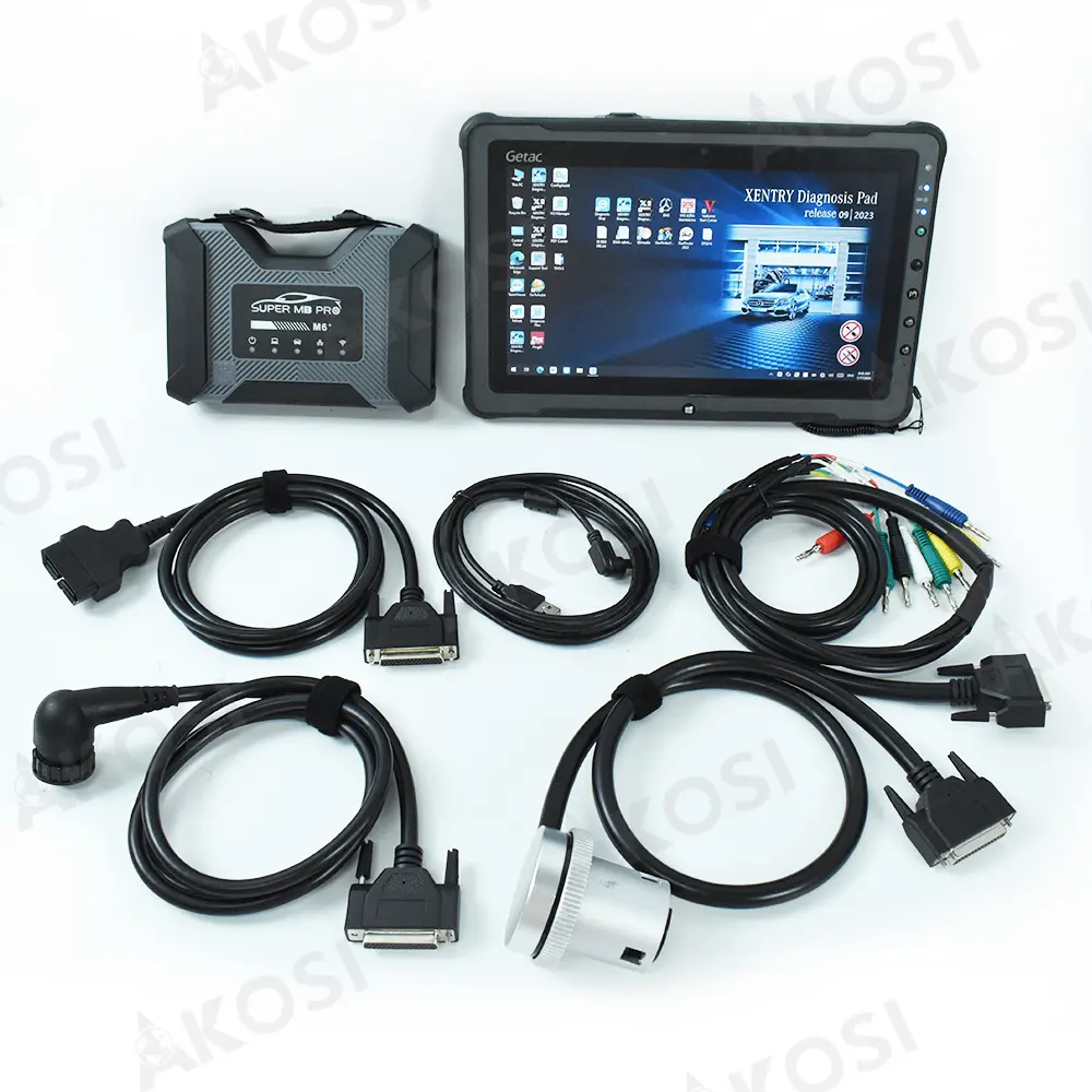 Super MB Pro M6+ Diagnosis Tool Full Package for Benz Diagnostic Tool Support for BMW Aicoder and E-SYS+F110 Tablet