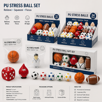 Lot de jouets anti-stress en forme de ballon de sport, personnages variés, pour les détaillants mondiaux et les fournisseurs de commerce électronique