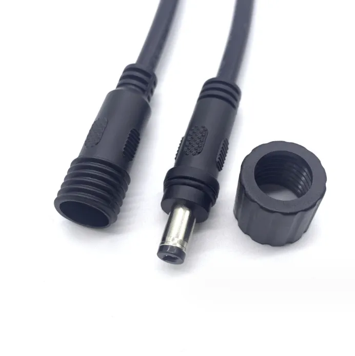 Su geçirmez DC güç Pigtail kablosu 5.5mm 2.1mm 5V 12V 3A jak kablosu kurşun teller için GÜNEŞ PANELI ampul lambaları LED şerit işıklar