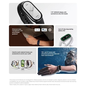 Nuevo Reloj Inteligente Original Smart Band 10 con Pantalla AMOLED de 1.72 Pulgadas, Resistente al Agua <span class=keywords><strong>5ATM</strong></span>, Compatible con Monitor de Oxígeno en Sangre y Frecuencia Cardíaca - Product Image 3