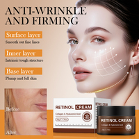 Crème anti-âge lissante pour le visage, crème hydratante anti-rides, crème anti-rides pour le visage au rétinol, marque privée