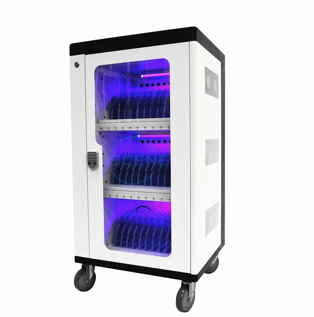 Convenient Large Capacity USB-C Tablets Charge Carts for Classroom Use with Digital Lock