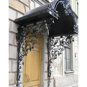 Produits bon marché <span class=keywords><strong>auvent</strong></span> de porte incurvé en fer forgé - Product Image 1