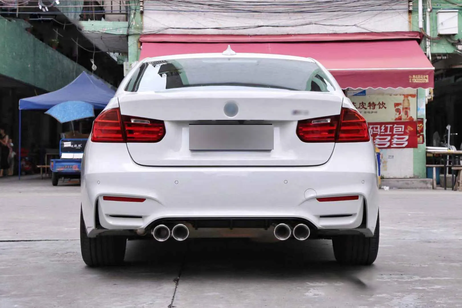 Body Kit untuk BMW Seri 3 F30 F35 Facelift M3 Ujung Samping Rok Fender Kisi Depan Bumper Mobil Bumper Belakang Bumper Mobil Bibir Depan