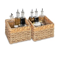 Panier de rangement en osier tressé en bambou et rotin, petit format, OEM H&T 2026, idéal pour paniers cadeaux et paniers de rangement