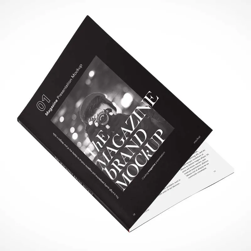 Custom High Quality Glue Bound Softcover Magazine Printing Catalog Printing Service