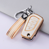 Coque de protection pour clé de voiture en TPU souple de qualité supérieure pour Toyota COROLLA camry LEVIN REIZ highlander RAV4 porte-clés pliants porte-clés sac