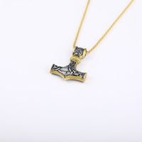 Colliers Viking nordiques NorseThor Hammer Talisman Vegvisir Mjolnir boussole amulette pendentif collier hommes bijoux