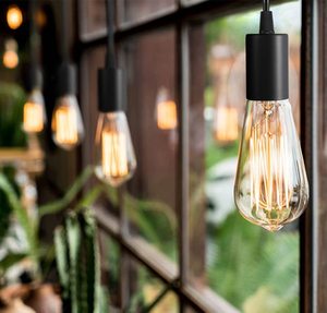 Đèn treo trần tự làm trang trí nhà cửa, đế đèn <span class=keywords><strong>E27</strong></span> kèm dây, đèn thả trần hút chân không cho phòng khách - Product Image 4