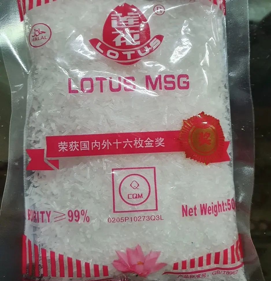 Halal food MSG lotus brand мононатриевый глутамат 99% для приготовления приправ, супа