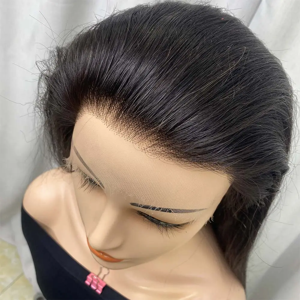 W-134P ucuz toptan İnsan saçı dantel ön peruk vücut dalga tam HD sırma ön peruk siyah kadınlar için tutkalsız dantel kapatma peruk