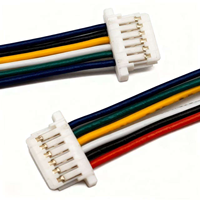 Câble Connecteur Mâle/Femelle 12V IP65 avec Boîtier en Cuivre Isolé PTFE 3 Cœurs 4-6 Broches JST SH 1.0, Personnalisation OEM, Vente en Gros Usine