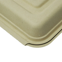 Vaisselle jetable biodégradable en pulpe de bambou, qualité alimentaire, compatible micro-ondes, capacité 900 ml, boîtes à gâteaux, bento, repas, boîtes à emporter