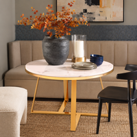 Pieds et structure de table basse en fer, style moderne et épuré, support de table d'appoint ronde pour mobilier de salon