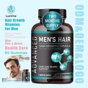 LUVVITA Vitaminas para el Crecimiento del Cabello Personalizadas al por Mayor, Suplementos Herbales Veganos Orgánicos Naturales para Hombres, <span class=keywords><strong>Adolescentes</strong></span> y Adultos - Product Image 1