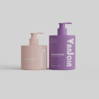 Flacon pompe en plastique cosmétique de 300 ml et 500 ml pour lotion corporelle, shampoing, savon liquide pour les mains, nettoyant pour le visage, gel douche, après-shampoing