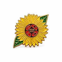 Badge personnalisé en alliage de zinc émaillé (dur et souple), broche de revers plaquée or pour événement caritatif, souvenir d'entreprise