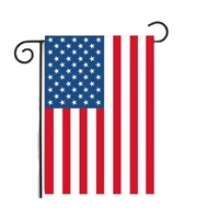 Drapeau de jardin américain imprimé sur tissu polyester, conception personnalisée en gros, drapeau du monde à motifs de tous les pays