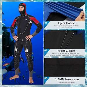 2024 nuevo estilo 2 uds <span class=keywords><strong>traje</strong></span> de <span class=keywords><strong>neopreno</strong></span> 5mm y 7mm largo John para deportes acuáticos <span class=keywords><strong>traje</strong></span> de buceo impermeable - Product Image 3